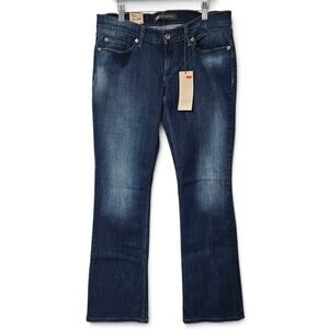 Levis 524 Jeans Womens sz 9 Blue Too Superlow Boot Cut Skinny Stretch Denim